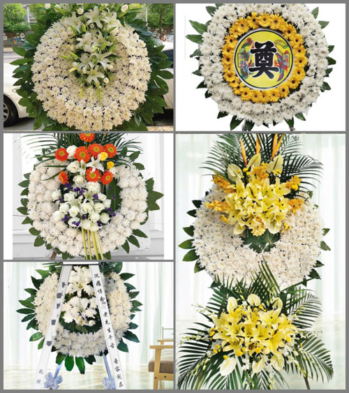 福建泉州晋江市内坑镇柑市村花圈速递